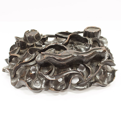 Carved hardwood stand, China, Qing Dynasty, 18th century