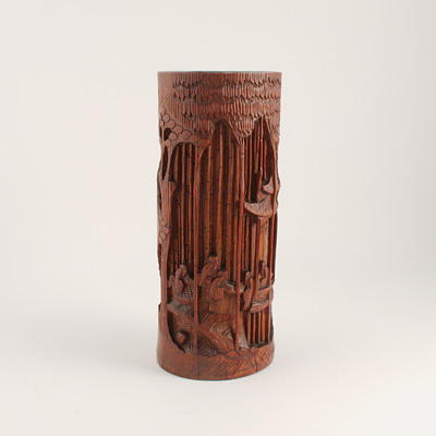 Bamboo brush pot, China, Qing Dynasty, 19th century