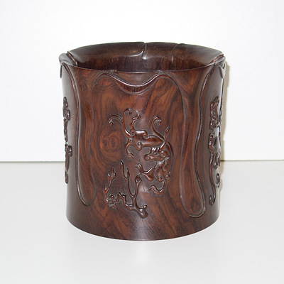 Huang-huali brush pot, China, Mid Qing Dynasty, 18th century