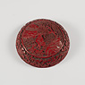 Carved cinnabar lacquer box (top), China, Qing Dynasty, 19th century [thumbnail]