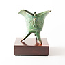 Rare green glazed biscuit fired porcelain shaped libation cup, China, Kangxi, early 18th century [thumbnail]