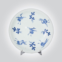 Hirado style blue and white plate, Japan, 19th century [thumbnail]